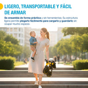 Triciclo Evolutivo 5 en 1 Plegable para Niños Shimy — medidas y especificaciones