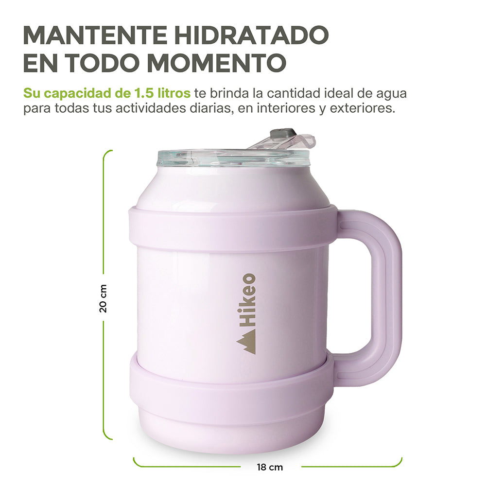 Termo de Acero Inoxidable 1.5 L con Popote y Asa HIKEO — vista adicional 38