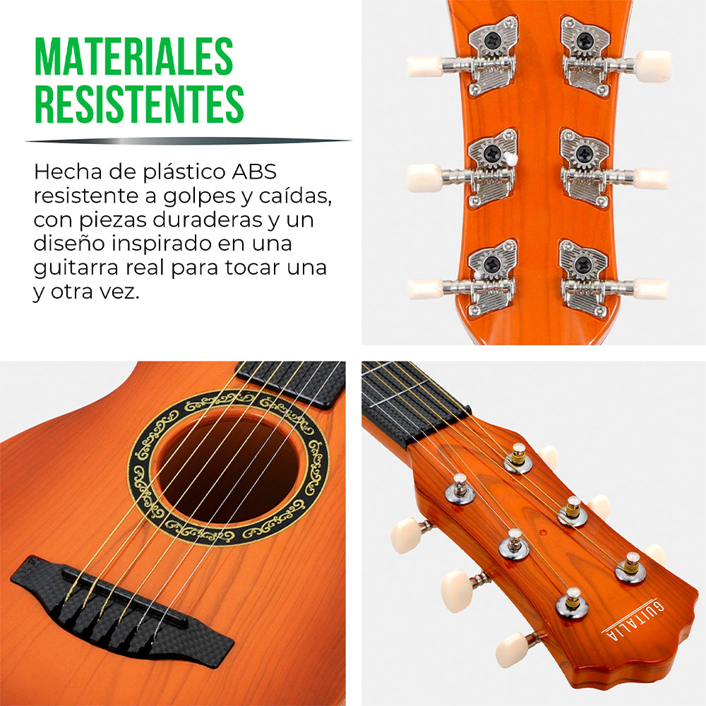 Guitarra de Juguete Tipo Acústica para Niños de 3 a 12 años