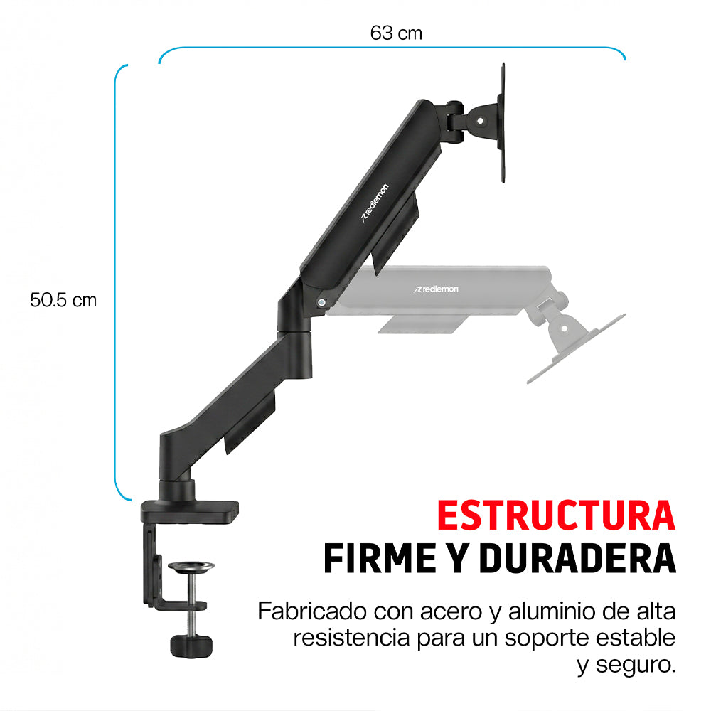 Soporte Articulado para Monitor de 17 a 32 Pulgadas — medidas y especificaciones