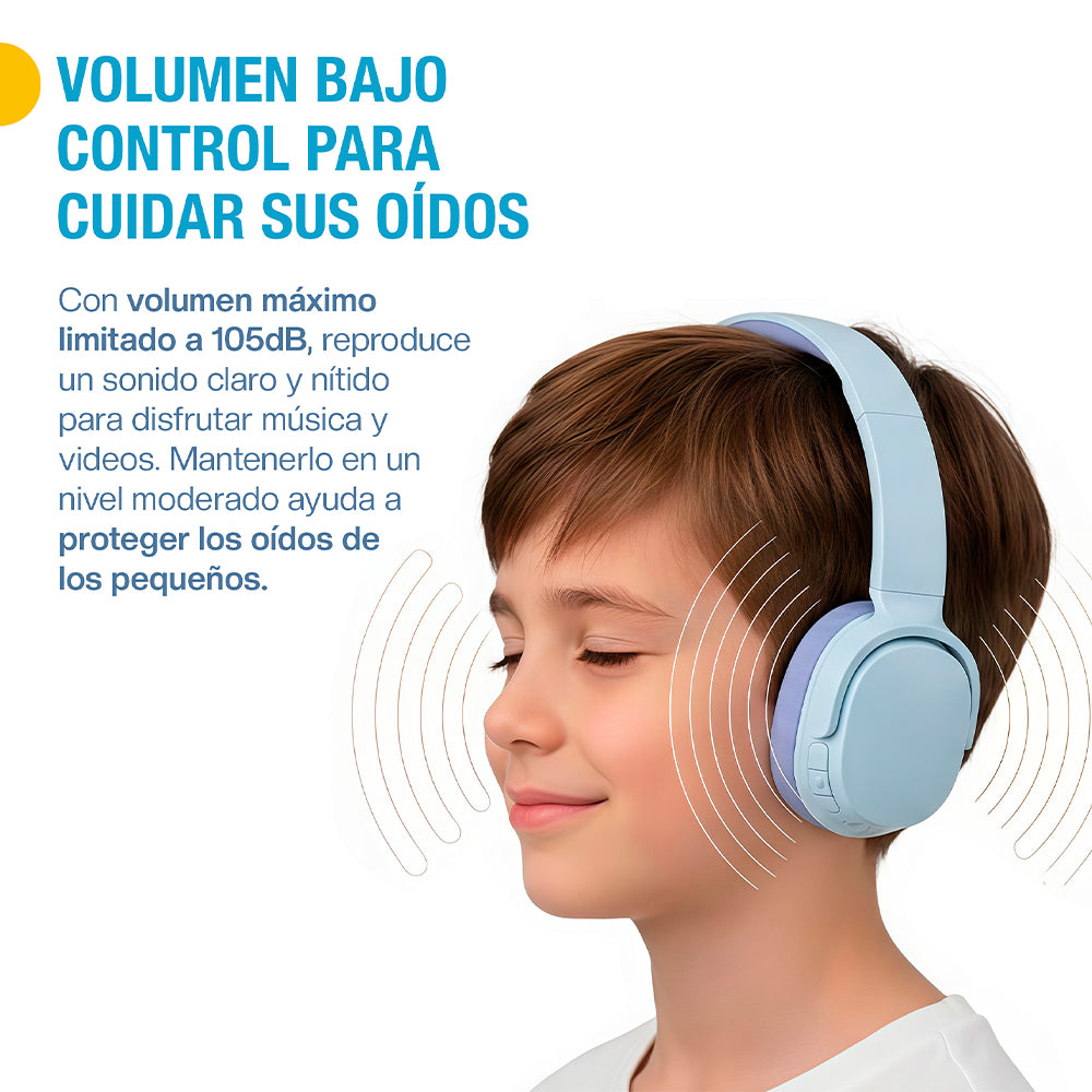 Audífonos para niños Bluetooth 5.4 con cable y microSD — contenido y accesorios