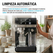 Ciclo de limpieza automática de la cafetera espresso