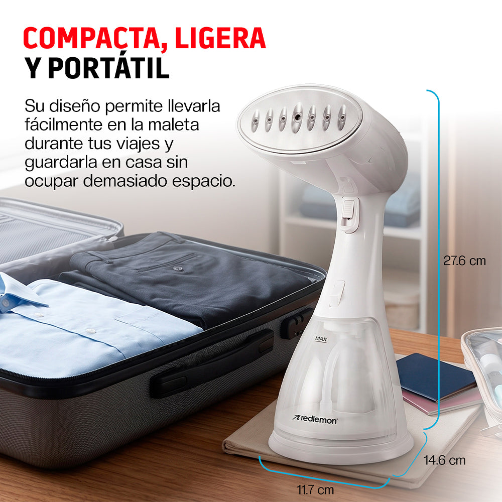 Plancha de Vapor Portátil para Ropa, Vertical y Horizontal, 1500 W, Depósito 300 ml