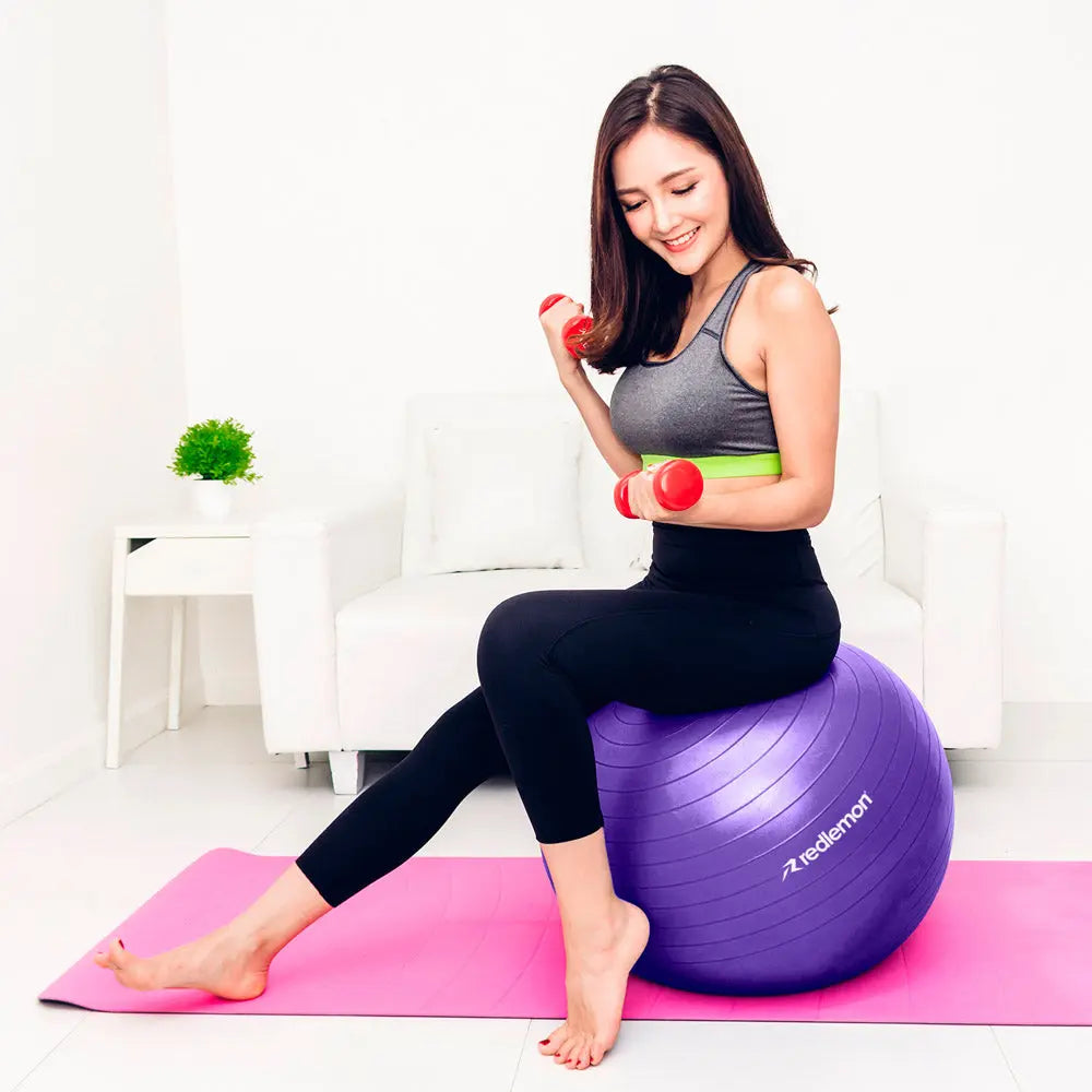 Pelota Pilates Yoga Fitness 65 Cm Con Bomba de Aire Redlemon Technology México
