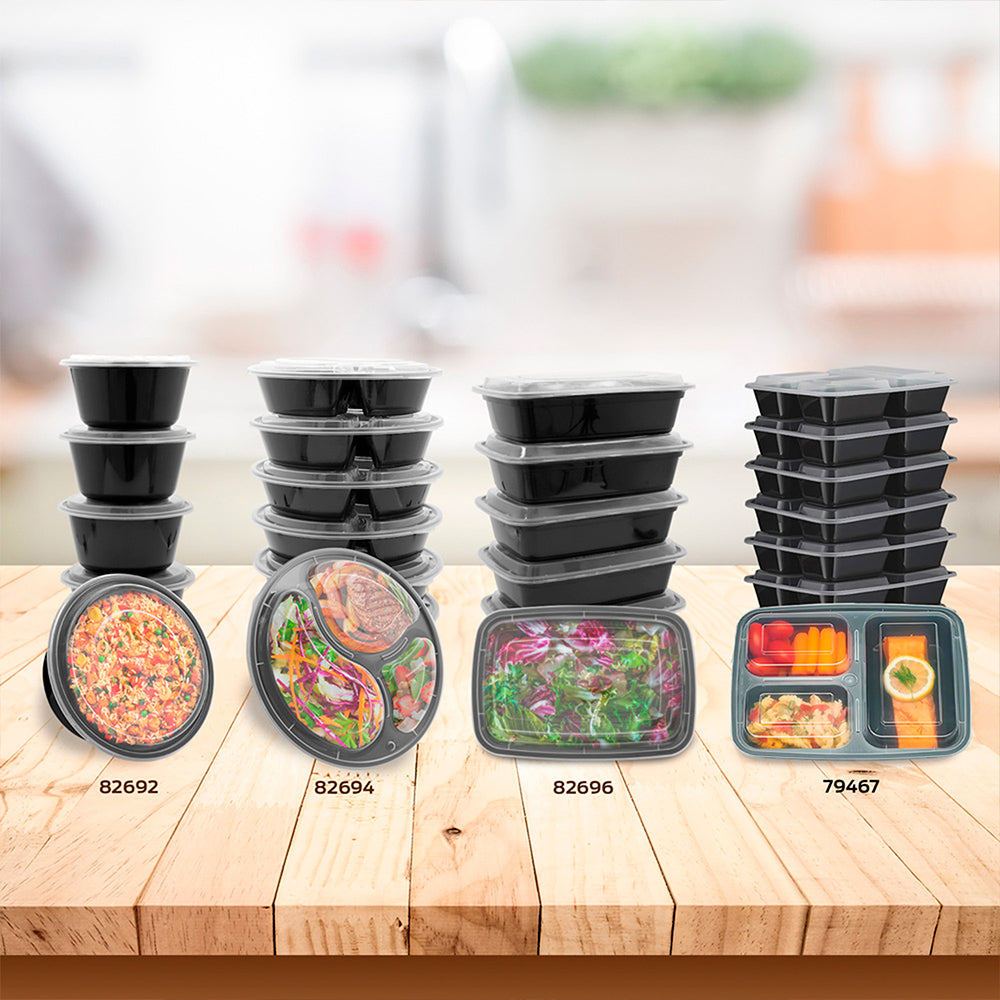 Set de 21 Contenedores Bento con 3 Compartimentos — producto en contexto