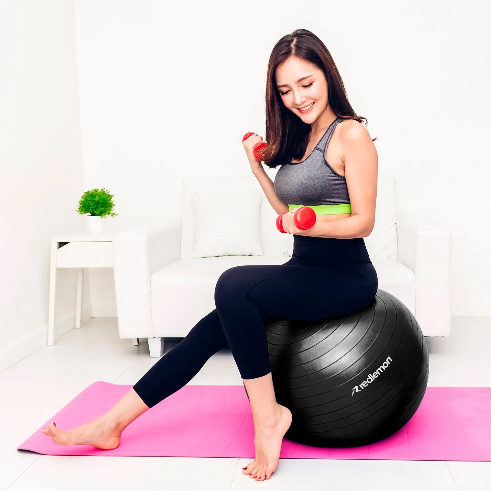 Pelota Pilates Yoga Fitness 65 Cm Con Bomba de Aire Redlemon Technology México