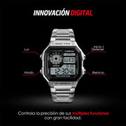 Reloj Digital Clásico con Correa de Metal Mod. 1335 Redlemon Technology México