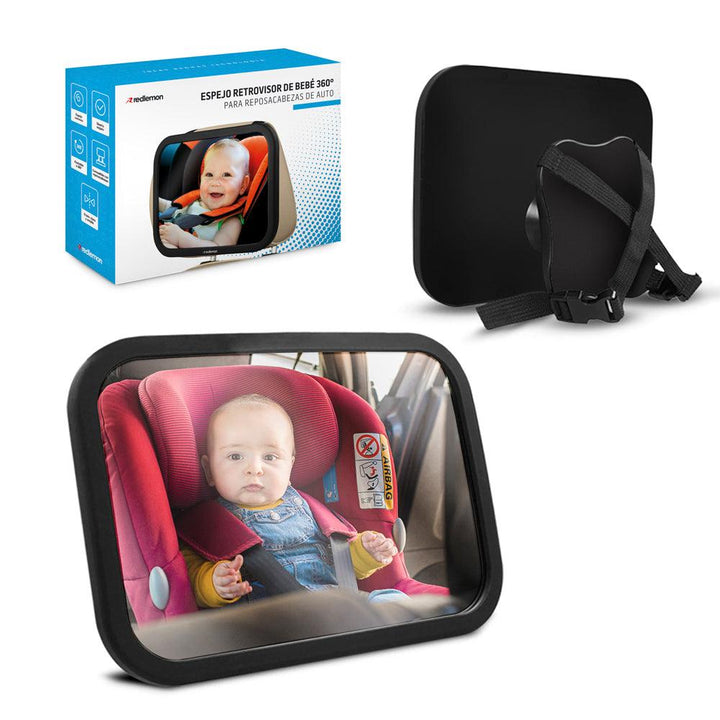 Espejo Retrovisor Extra Grande para Auto para Bebé - Redlemon