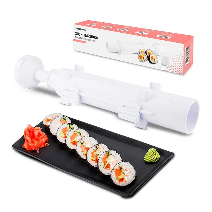 Máquina de rodillos para hacer sushi, 2 piezas de bricolaje casero sushi  Bazooka, molde Onigiri en