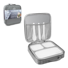 Lonchera Térmica para Comida de Adulto de Mujer y Hombre Tipo Bento Box Hermética con Funda