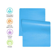 Tapete para Yoga Pilates con Correa para Transportar, 9mm, Ideal para Ejercicio - Redlemon