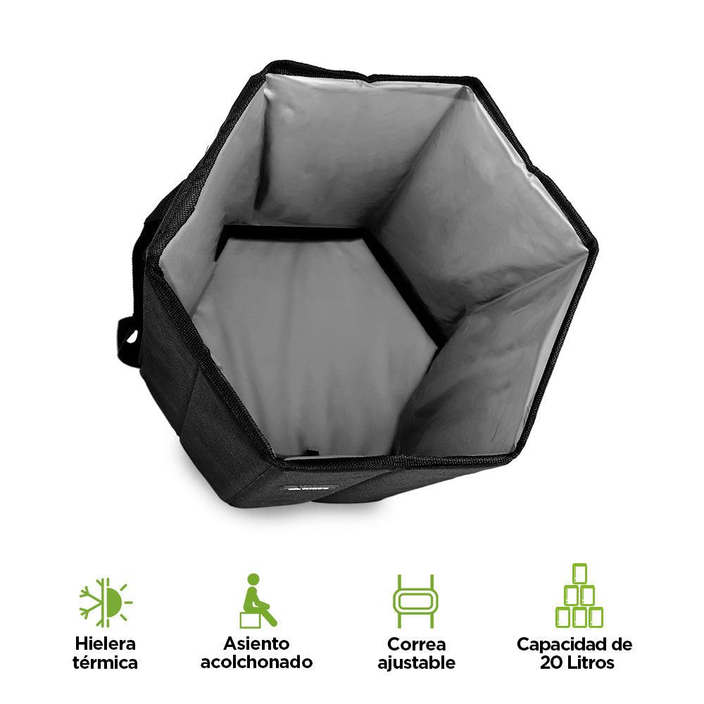 Hielera Térmica Plegable Impermeable XL con Asiento 20 Litros Hikeo - Redlemon