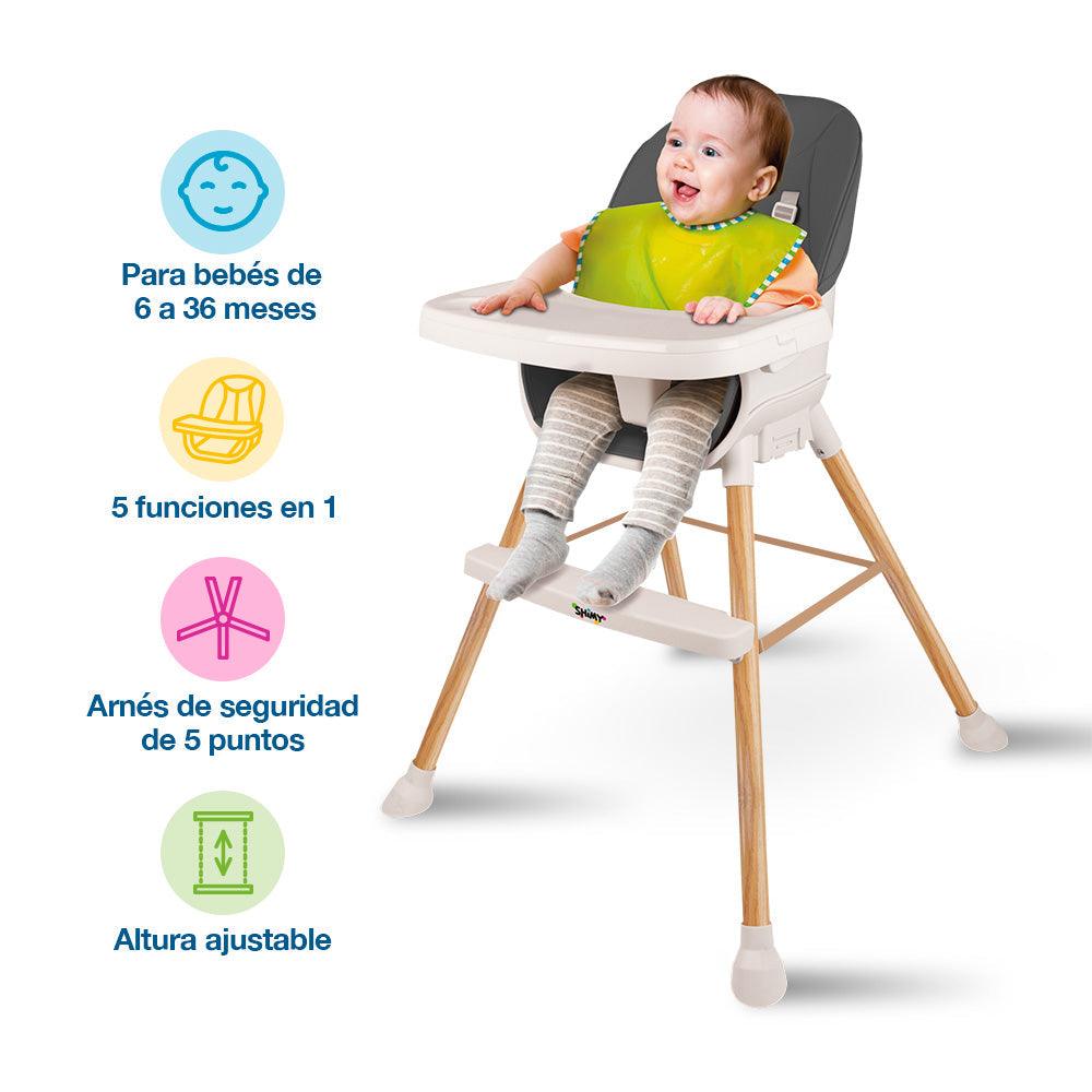 Silla para Bebé 5 en 1 Periquera Silla Alta Niños de 6 a 36 Meses Shimy - Redlemon