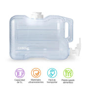 Dispensador de Agua para Refrigerador con Grifo 5 Litros - Redlemon