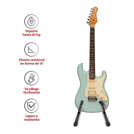 Soporte para Guitarra Eléctrica y Acústica Universal Plegable