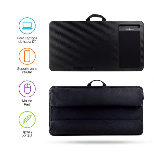 Mesa para Laptop Ergonómica con Soporte para Celular y Mouse Pad