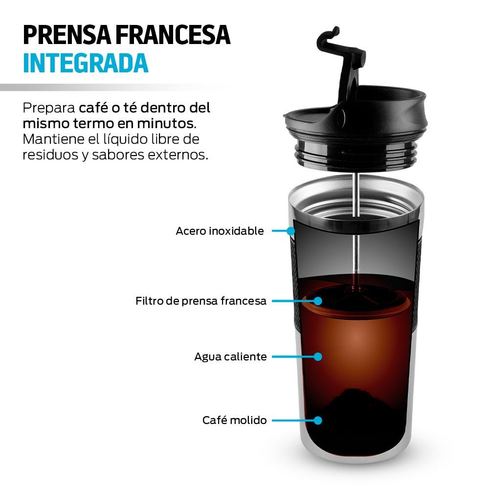 Termo para Café con Prensa Francesa Integrada (350 ml) - Redlemon