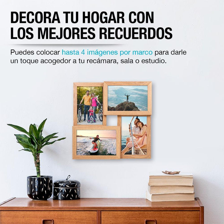 Marcos para Fotos de Madera para Pared 2 Piezas - Redlemon