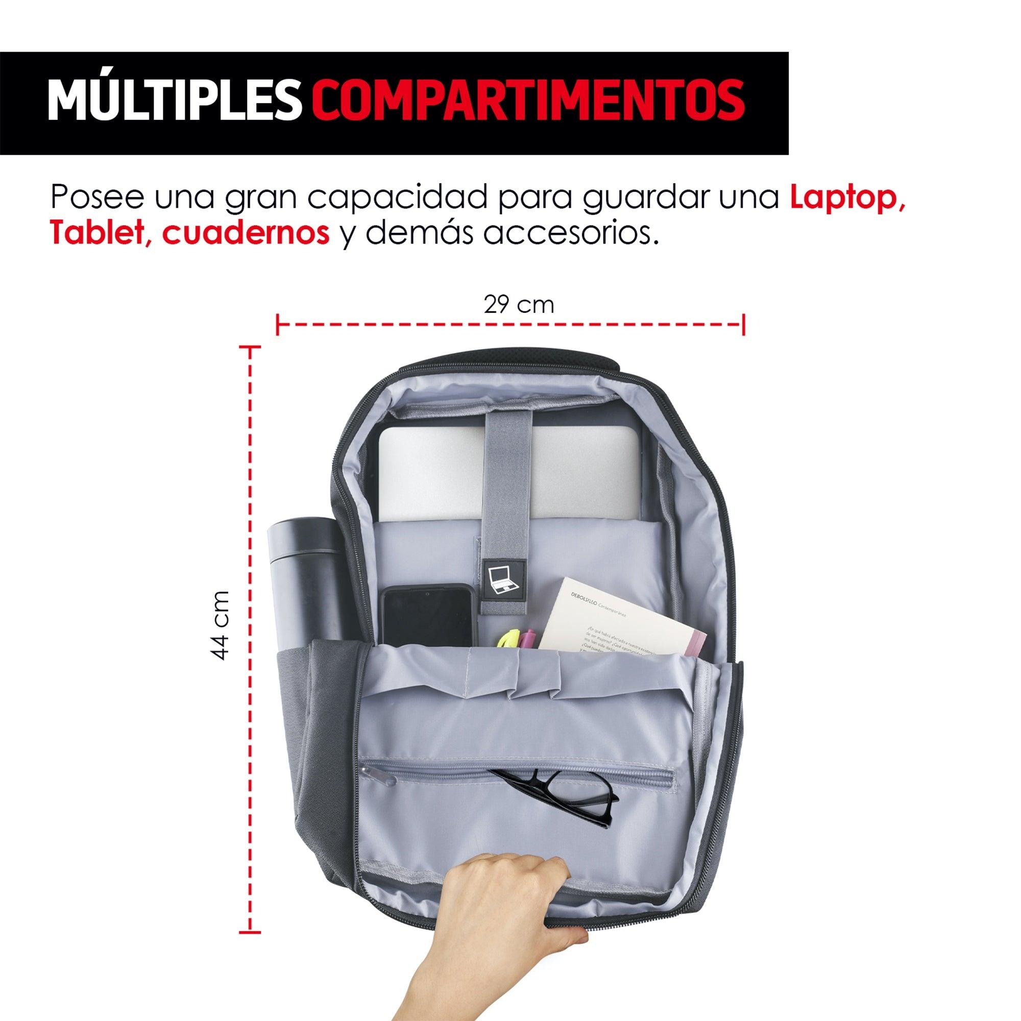 Mochila Antirrobo Impermeable, con Puerto USB Para Power Bank y Cierre –  Safety Mart Mx