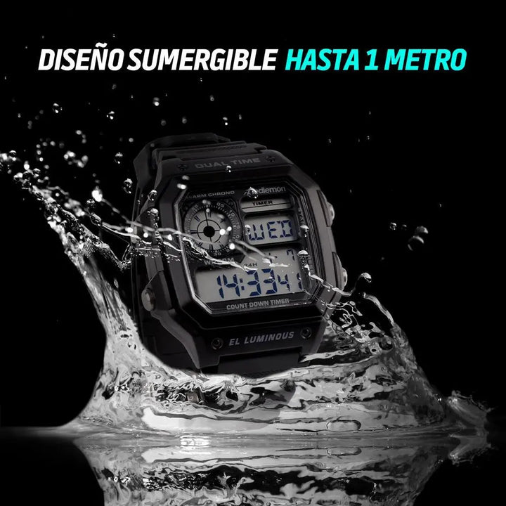 Reloj Clásico Deportivo Resistente Pantalla Digital Mod.1299 - Redlemon