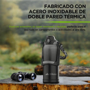 Termo para Agua de 2 Litros de Acero Inoxidable Ultra Resistente Hikeo - Redlemon