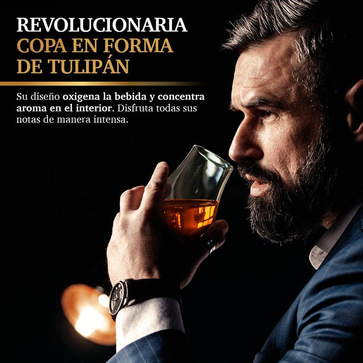Copas de Vidrio para Whiskey Tequila Bourbon 4 Piezas - Redlemon