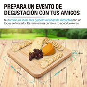 Tabla para Quesos y Carnes Frías de Bambú con Accesorios - Redlemon