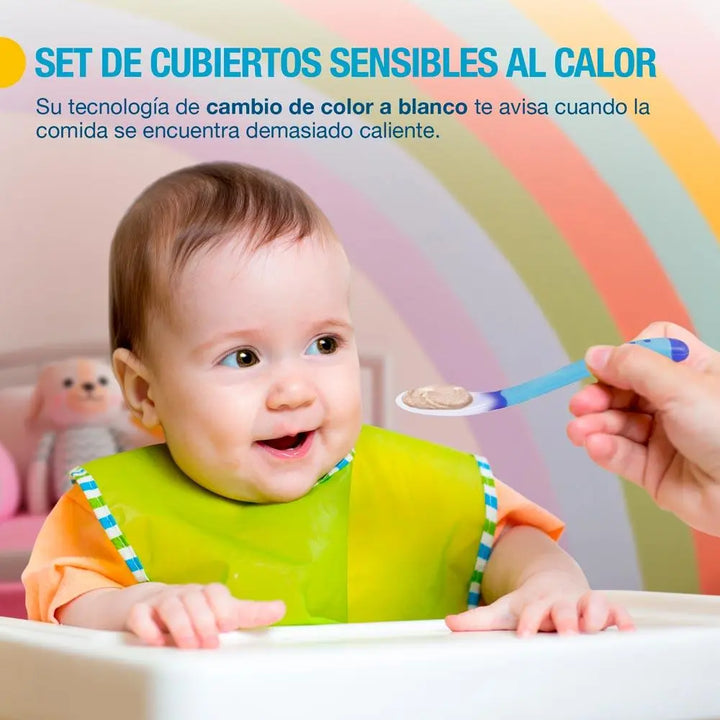 Plato Antideslizante para Bebé de Silicón con Cubiertos - Redlemon