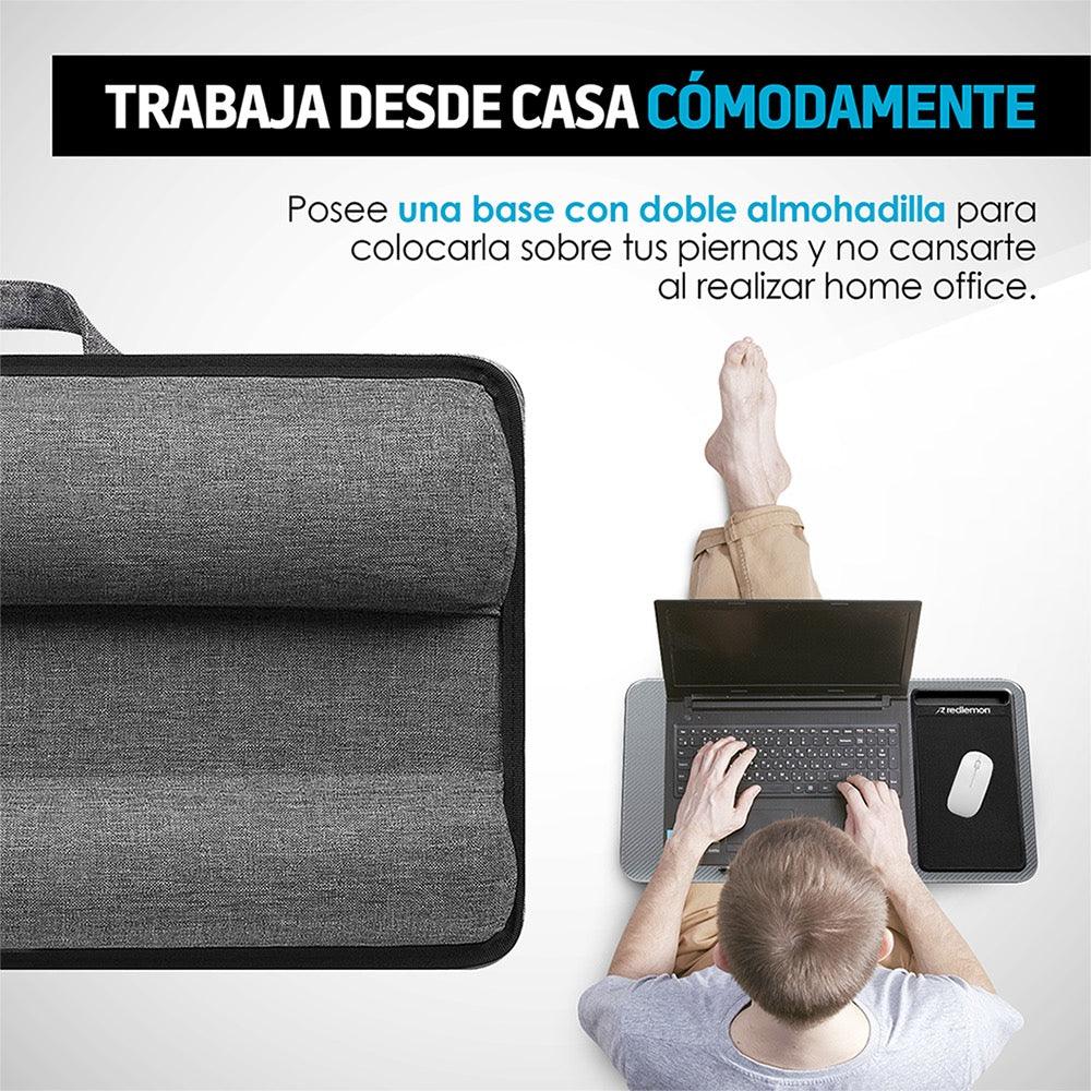 Mesa para Laptop Ergonómica con Soporte para Celular y Mouse Pad - Redlemon