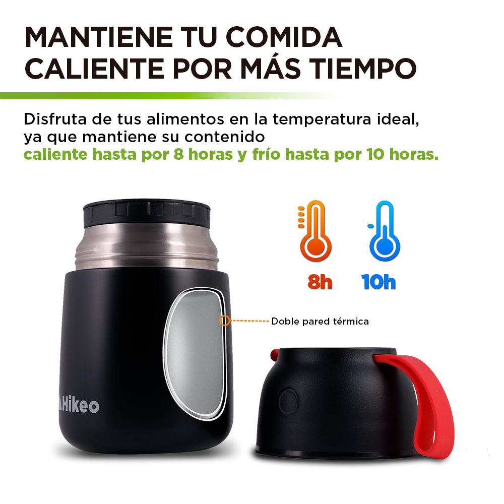 Termo de Acero Inoxidable para Comida y Sopa 628 ml Hikeo - Redlemon