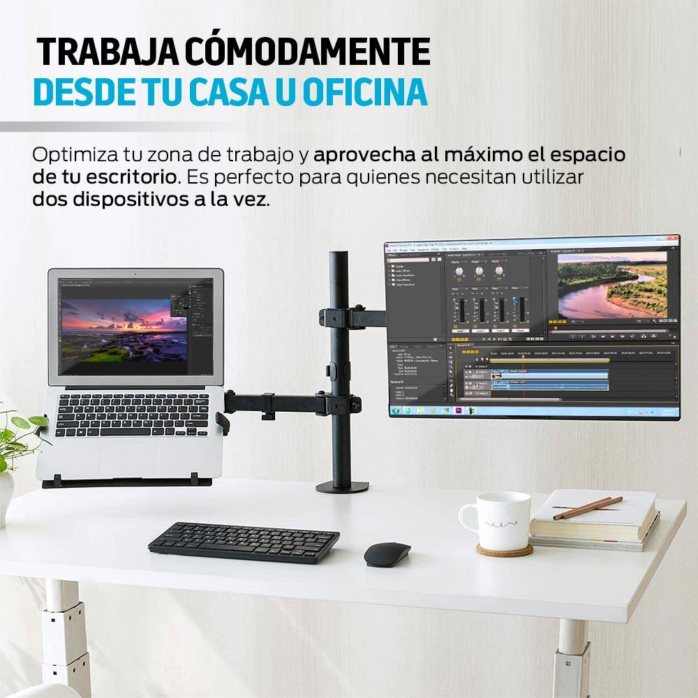 Soporte para Monitor y Laptop Ajustable para Escritorio - Redlemon