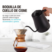 Tetera Eléctrica de Acero Inoxidable con Cuello de Cisne 1 Litro - Redlemon