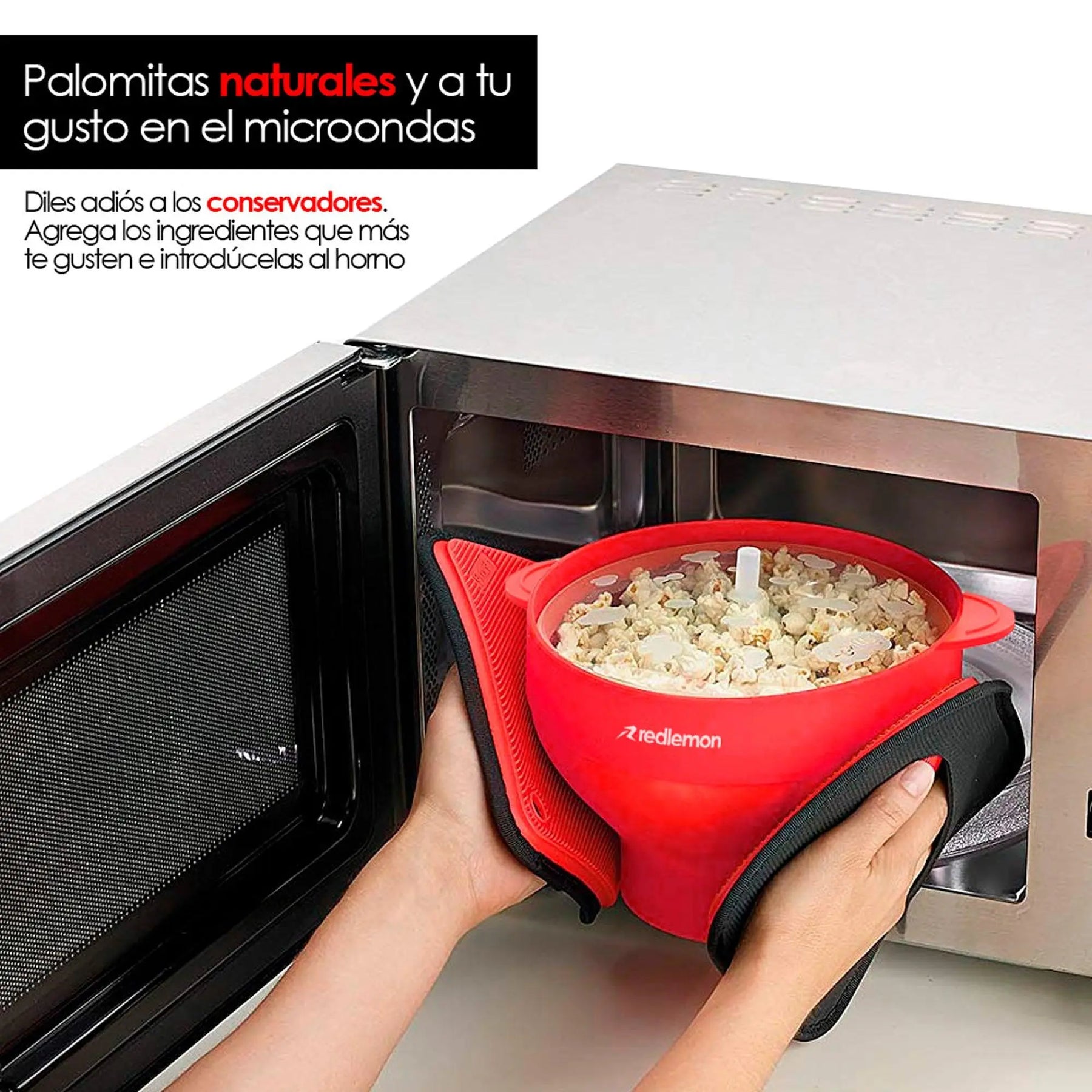Palomera para Microondas de Silicón Sin Aceite 15 Tz - Redlemon