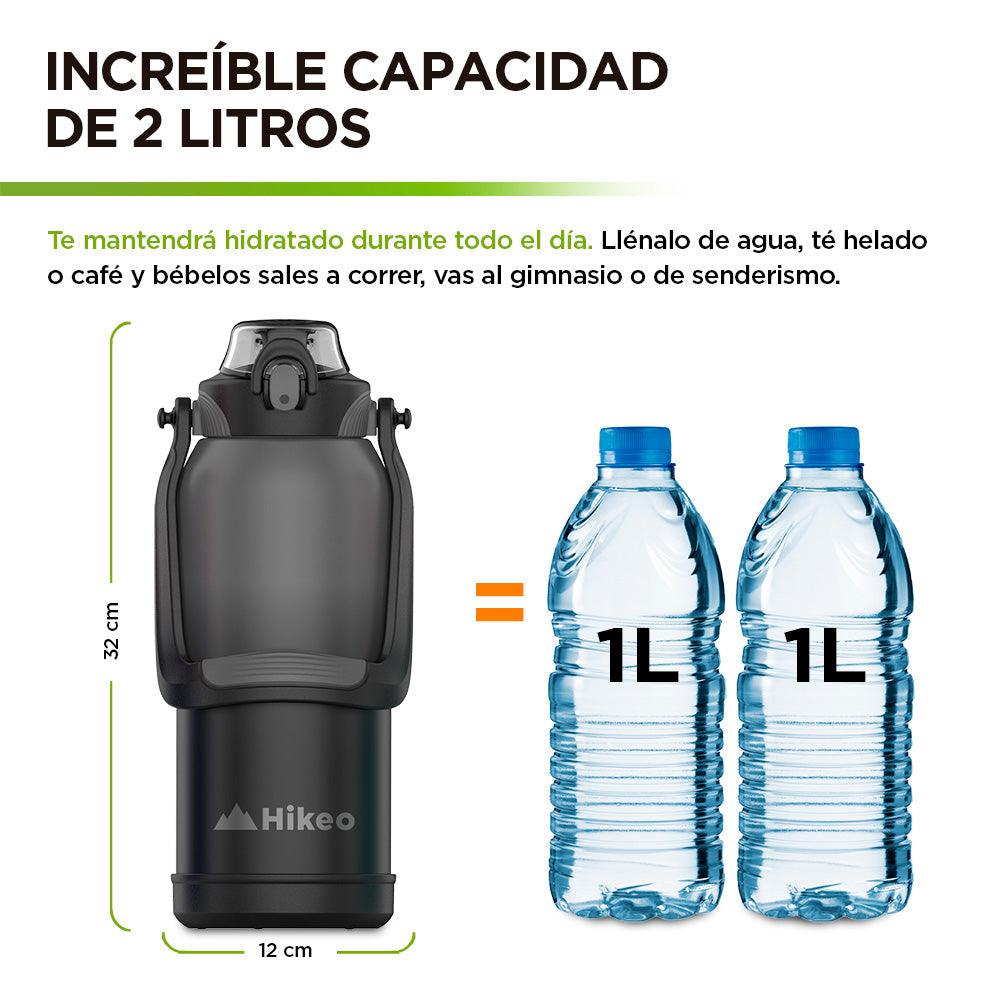 Termo para Agua de 2 Litros de Acero Inoxidable Ultra Resistente Hikeo - Redlemon