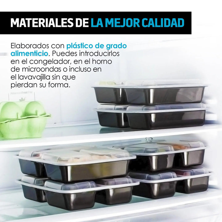 Recipientes para Comida Bento Box Reutilizables 21pz - Redlemon