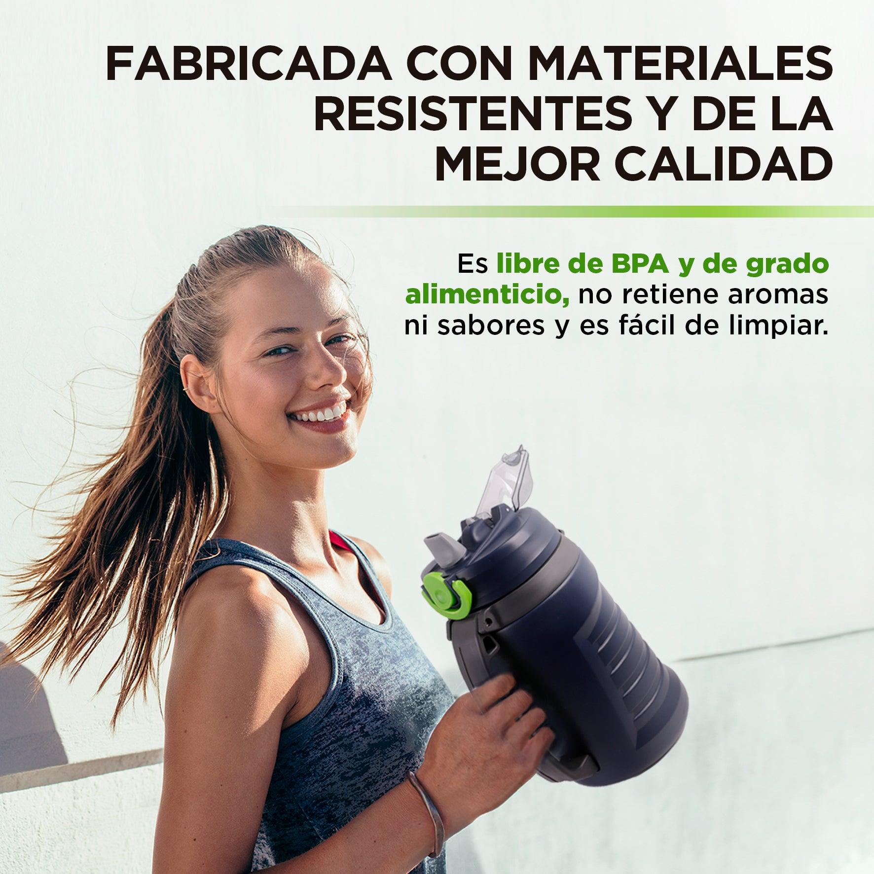 Termo de Agua 2 Litros Deportivo XL con Tapa Hermética y Popote Hikeo - Redlemon