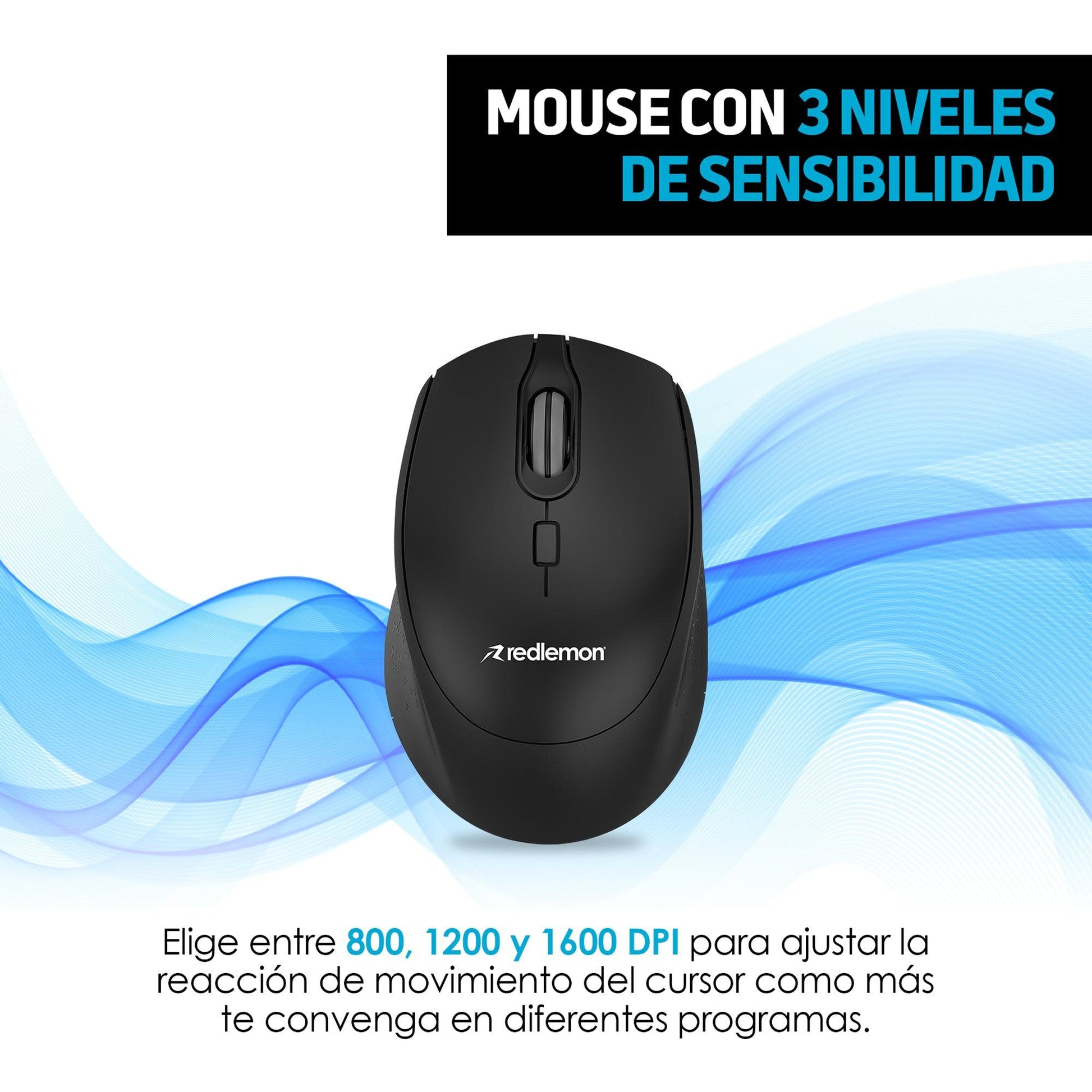 Teclado y Mouse Inalámbrico USB para Windows y Mac - Redlemon