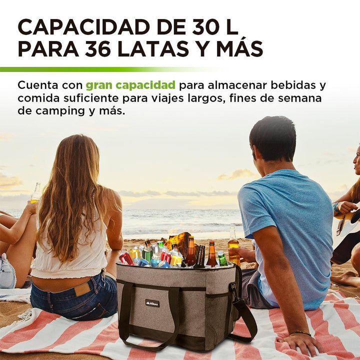 Hielera Térmica Extra Grande Impermeable 30 Litros 36 Latas Hikeo - Redlemon