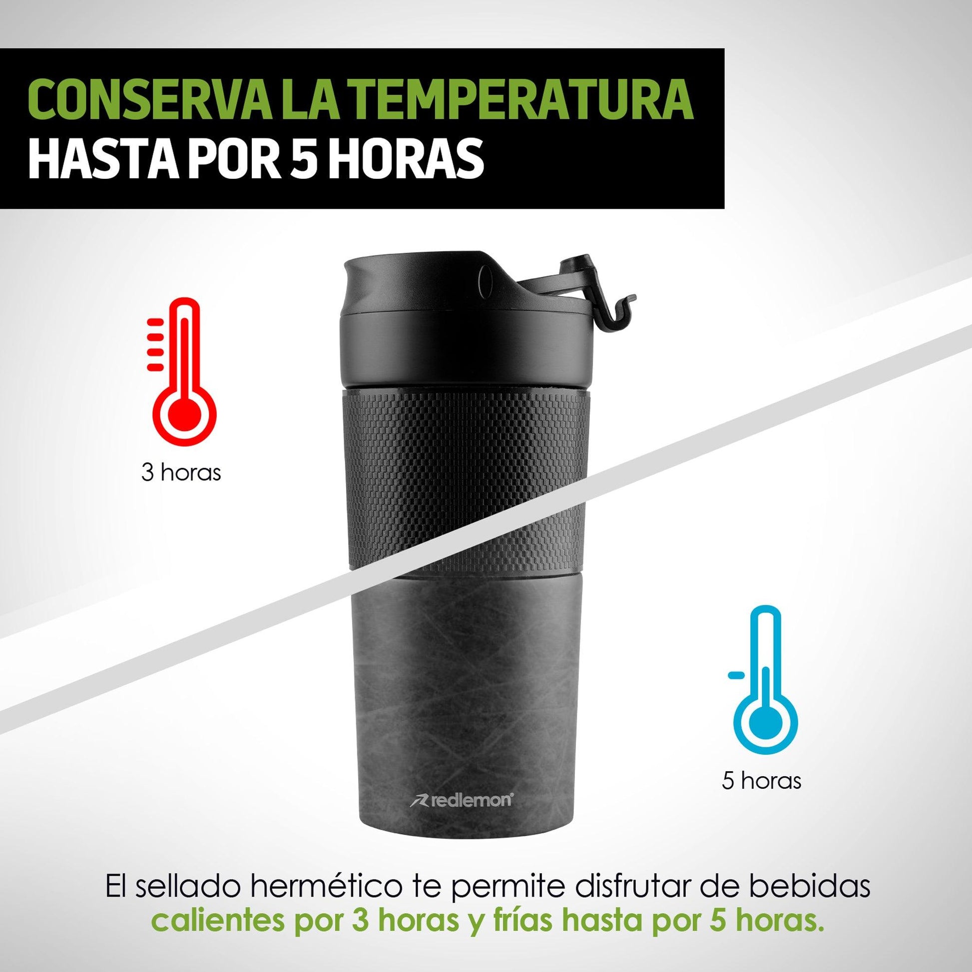 Termo para Café con Prensa Francesa 350 ml - Redlemon