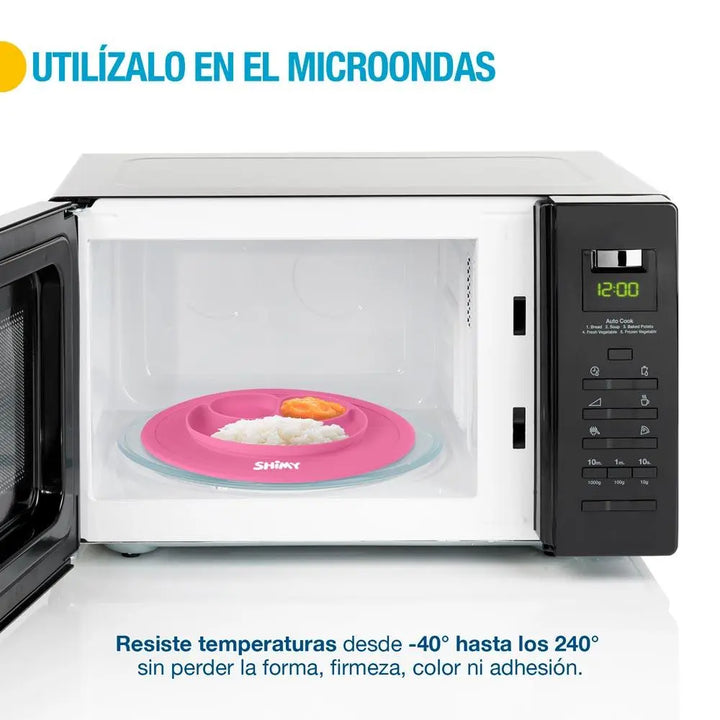 Plato Antideslizante para Bebé de Silicón con Cubiertos - Redlemon