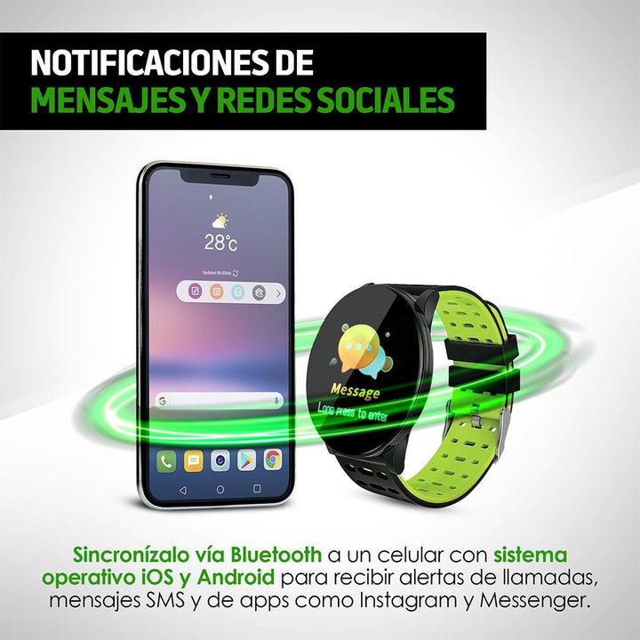 Smartwatch Reloj Inteligente Resistente al Agua Mod. W90 - Redlemon