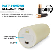 Velas LED Decorativas Grandes (6 pzas) con 2 Baterías AA - Redlemon