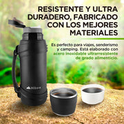 Termo de Acero Inoxidable XL 2 Litros Doble Pared de Aislamiento Hikeo - Redlemon