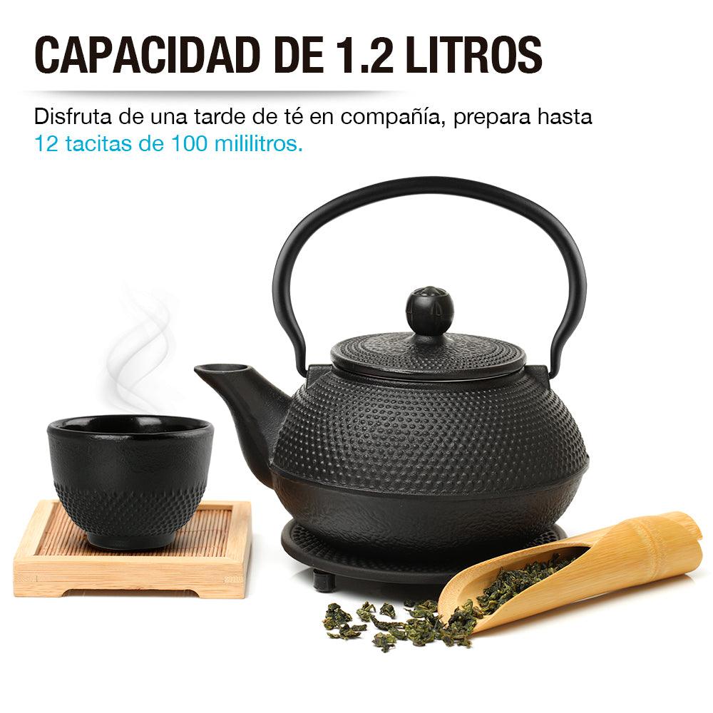 Tetera Japonesa de Hierro Fundido con Tazas, Infusor y Salvamanteles - Redlemon