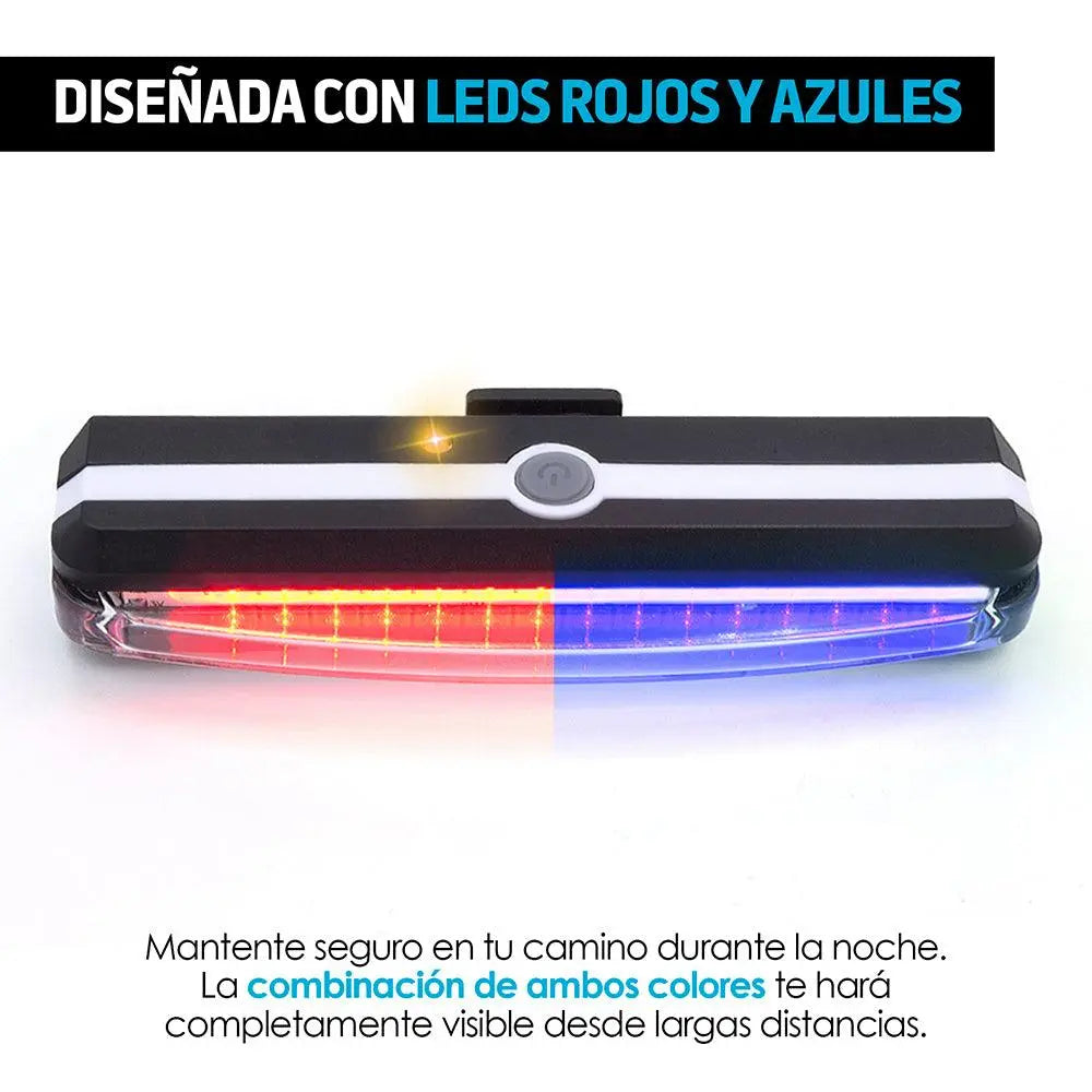 Luz Trasera para Bicicleta LED Recargable Impermeable - Redlemon