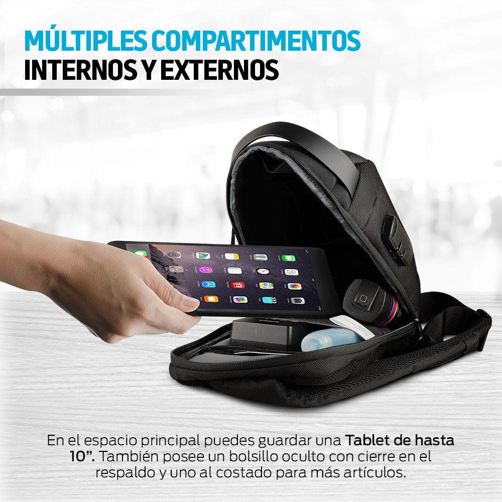 Mochila Antirrobo Mini con Candado y Puerto USB - Redlemon