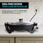 Sartén Eléctrico Antiadherente Grande 4.5 Litros 5 Temperaturas - Redlemon