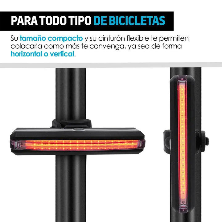 Luz Trasera para Bicicleta LED Recargable Impermeable - Redlemon