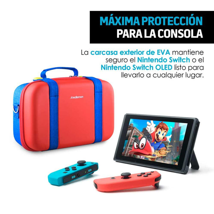 Funda para Nintendo Switch y Modelo OLED Rígida Portátil - Redlemon