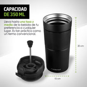 Termo para Café con Prensa Francesa 350 ml - Redlemon